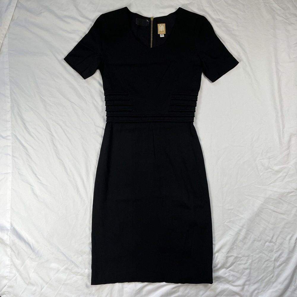 Lyn Devon Women's Black Zip Up Dress‎ Size 4